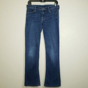 MOTHER Denim The Runaway Flare Low Rise Jeans in Flowers from the Storm Size 30